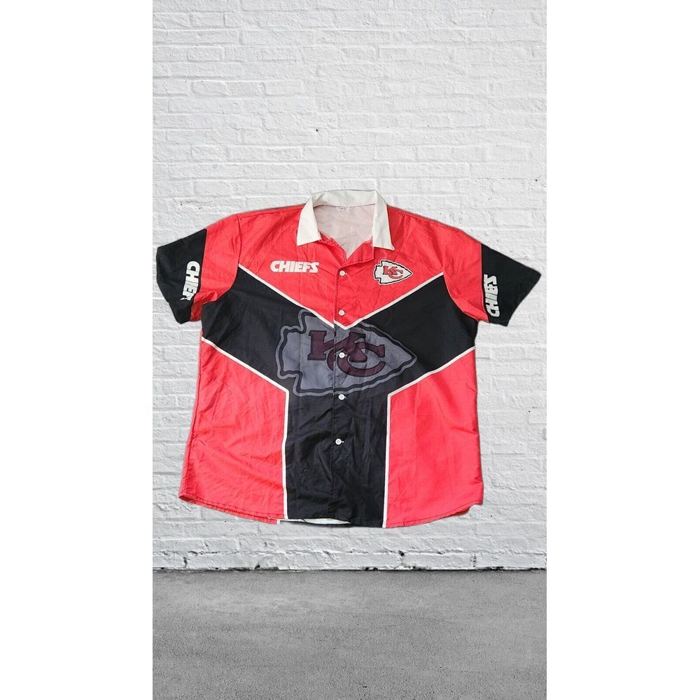 Kansas City Chiefs Football 3XL Button-up‎ Shirt short sleeve Chiefs Fan Shirt